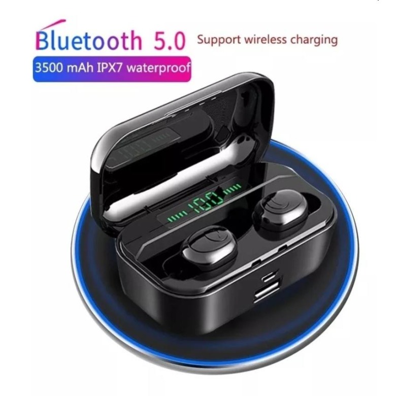 6S TWS Earphone Bluetooth 5.0 HiFi Sound, wireless charging