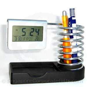 Pen Holder with Clock and Namecard Holder