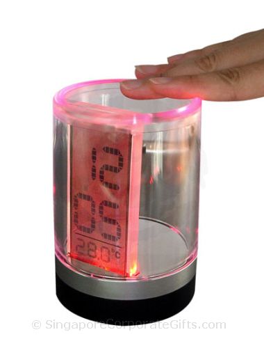 Pen Holder with Talking Clock and Thermometer