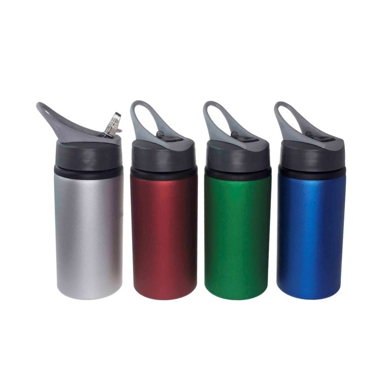 Aluminum Water Bottle with Straw [500ml]