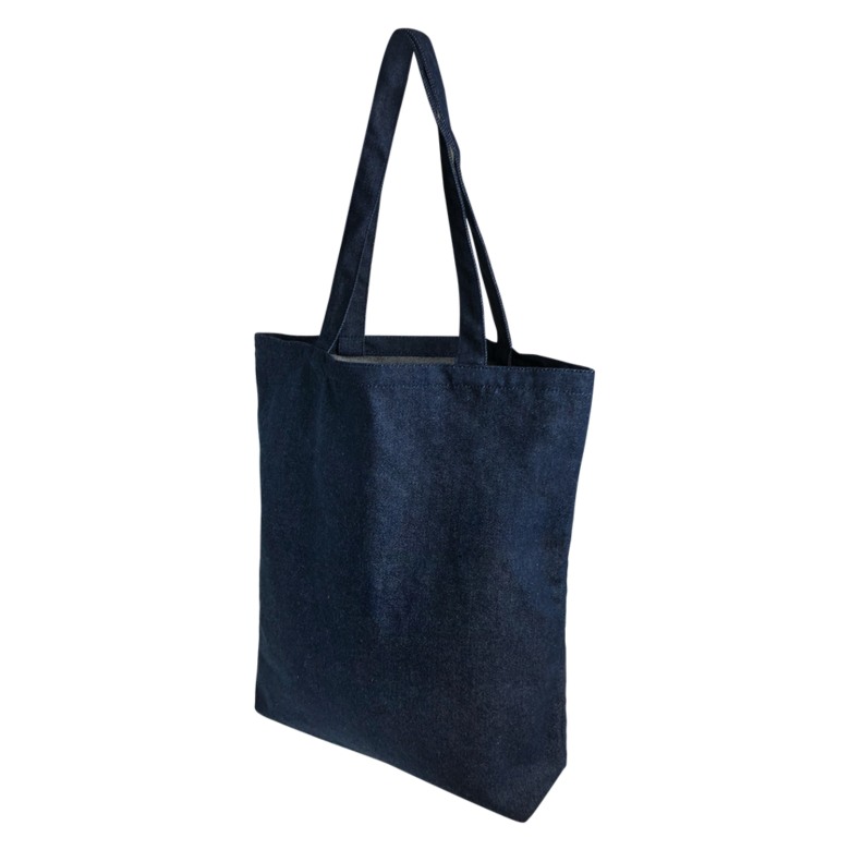 Quality Blue Canvas Tote bag with base Quality Blue Canvas Tote bag with base