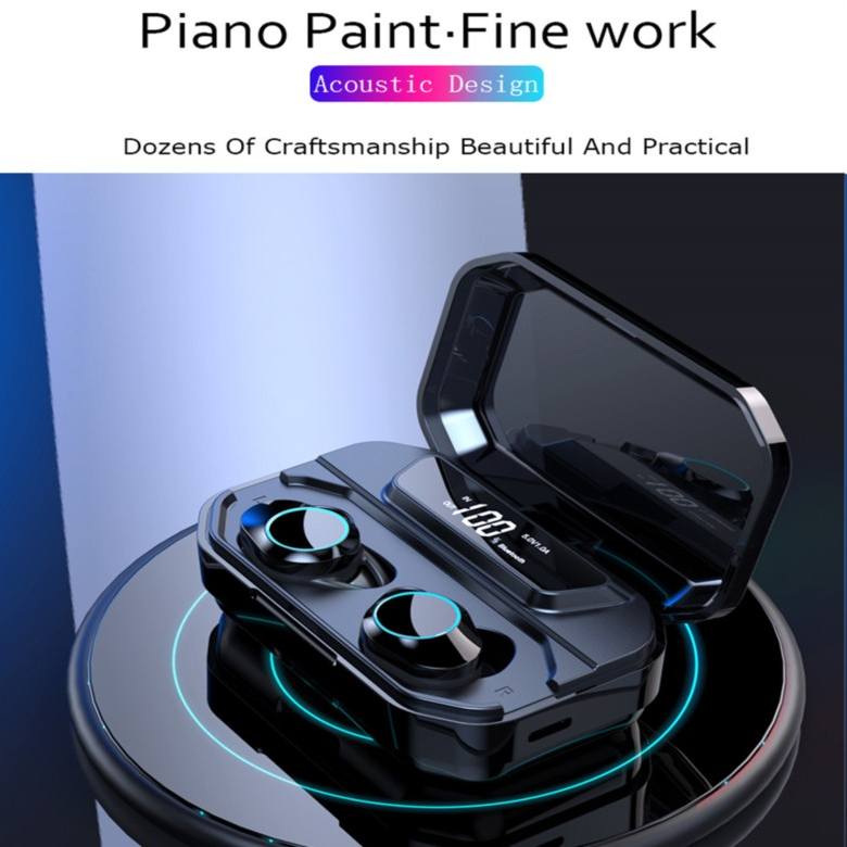 IPX7 TWS Earphone Bluetooth 5.0 HiFi Sound, Touch control 3300mA IPX7 TWS Earphone Bluetooth 5.0 HiFi Sound, Touch control 3300mA