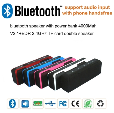 Bluetooth Speaker, Phone answering with Power Bank (4000mAh) Bluetooth Speaker, Phone answering with Power Bank (4000mAh)