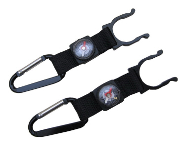 Carabiner with Compass and Bottle Clip