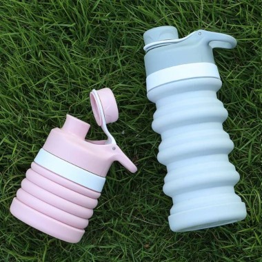 Leak proof Silicon Collapsible Water Bottle  [350ml]