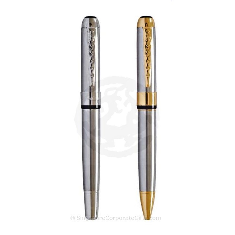 Exclusive Metal Pen with LIne Motif 250-Silver (Ball Pen, Roller Exclusive Metal Pen with LIne Motif 250-Silver (Ball Pen, Roller