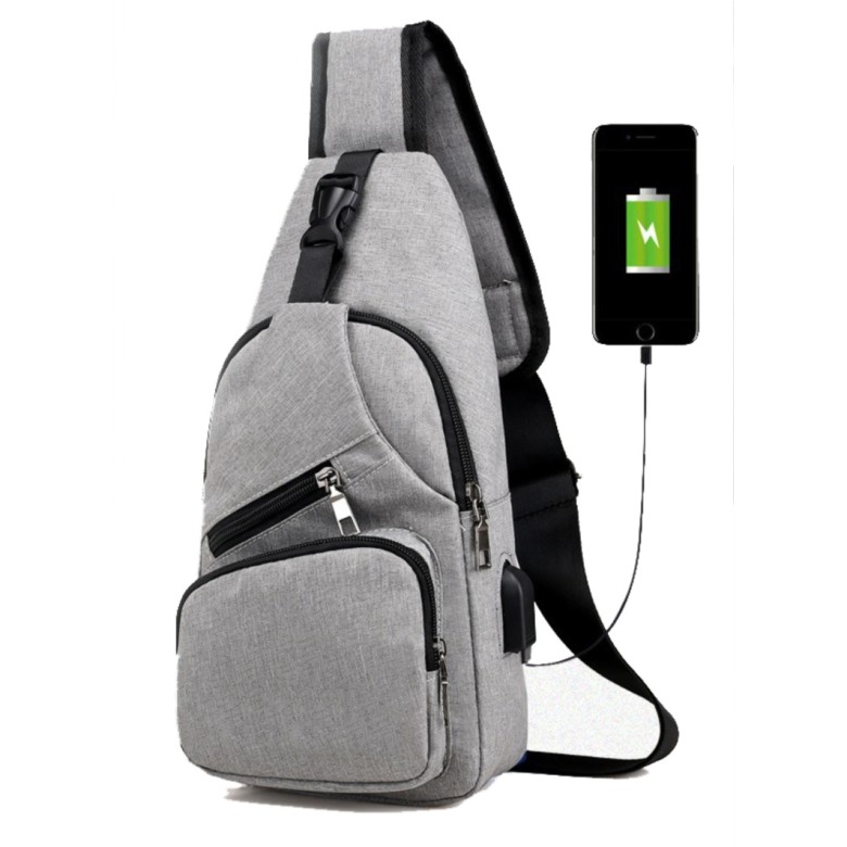 Anti-theft, Waterproof Crossbody Sling Bag with USB Anti-theft, Waterproof Crossbody Sling Bag with USB