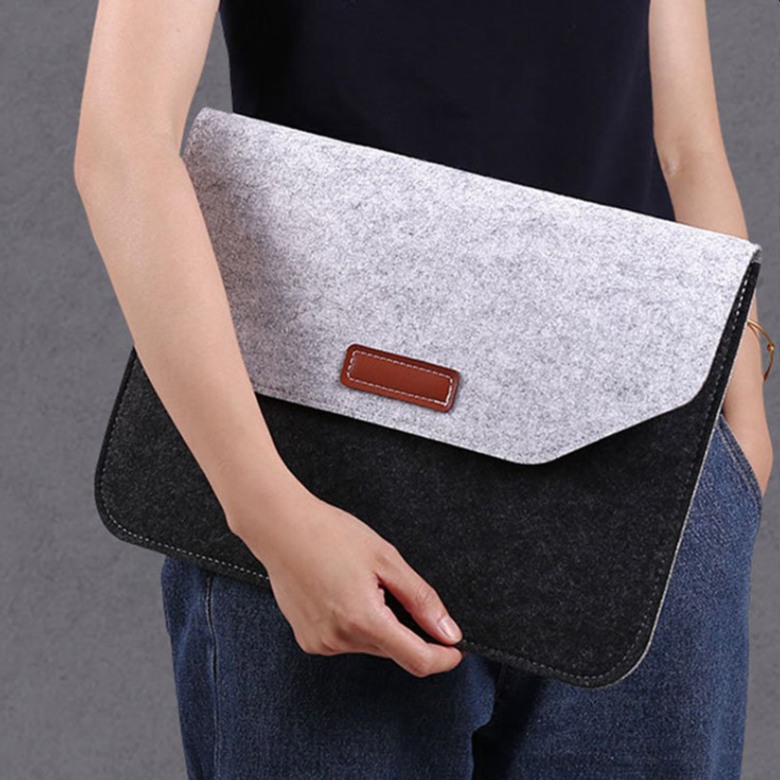 Dual Colour Felt with PU Leather Document Bag Dual Colour Felt with PU Leather Document Bag