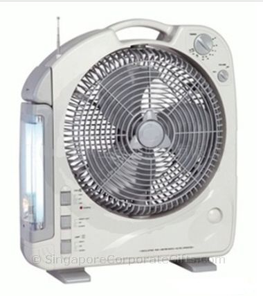 Emergency Lamp with Oscillating Fan (12 inch) and Radio