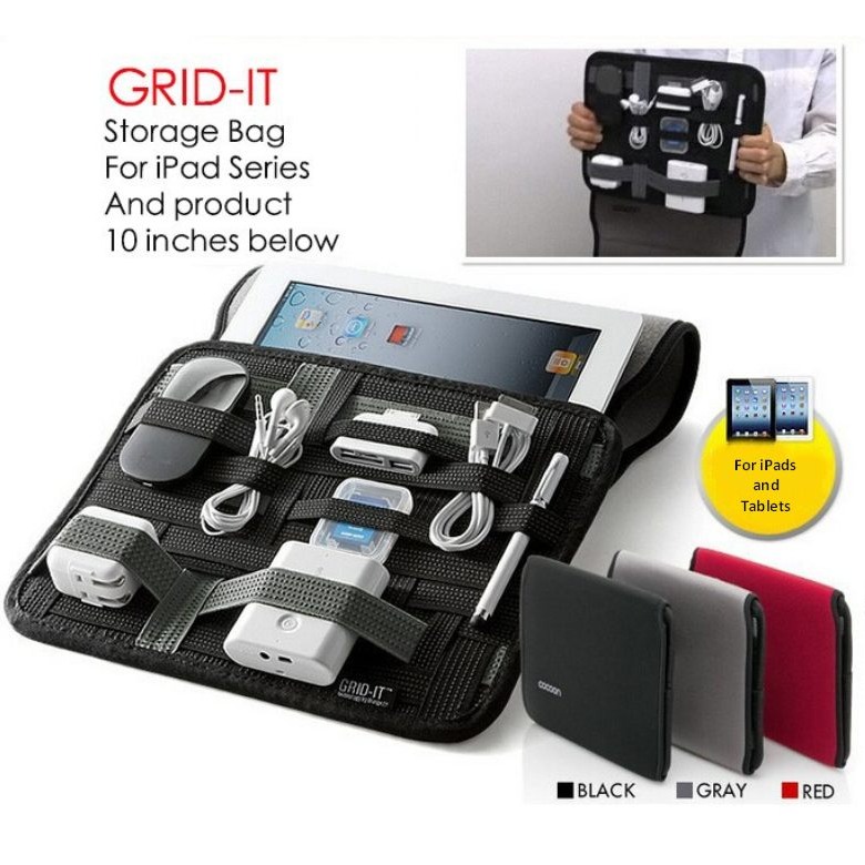 11\" GRID-IT! Accessory Organizer with Tablet Pocket For 9\"~11\"