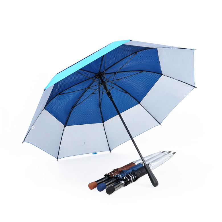 Double Tiered. Auto Open, UV Coated, Windproof Golf Umbrella (30 Double Tiered. Auto Open, UV Coated, Windproof Golf Umbrella (30