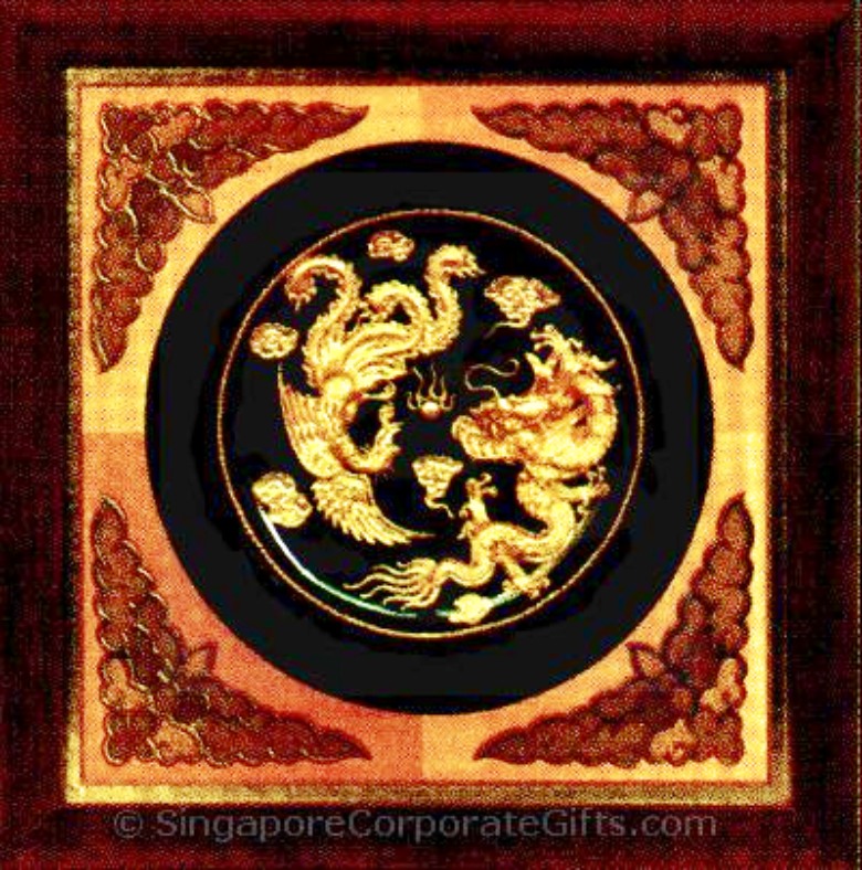 Dragon and Phoenix Bringing Prosperity 2 26 x 26 cm