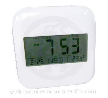 White Clock, Thermometer and Calendar
