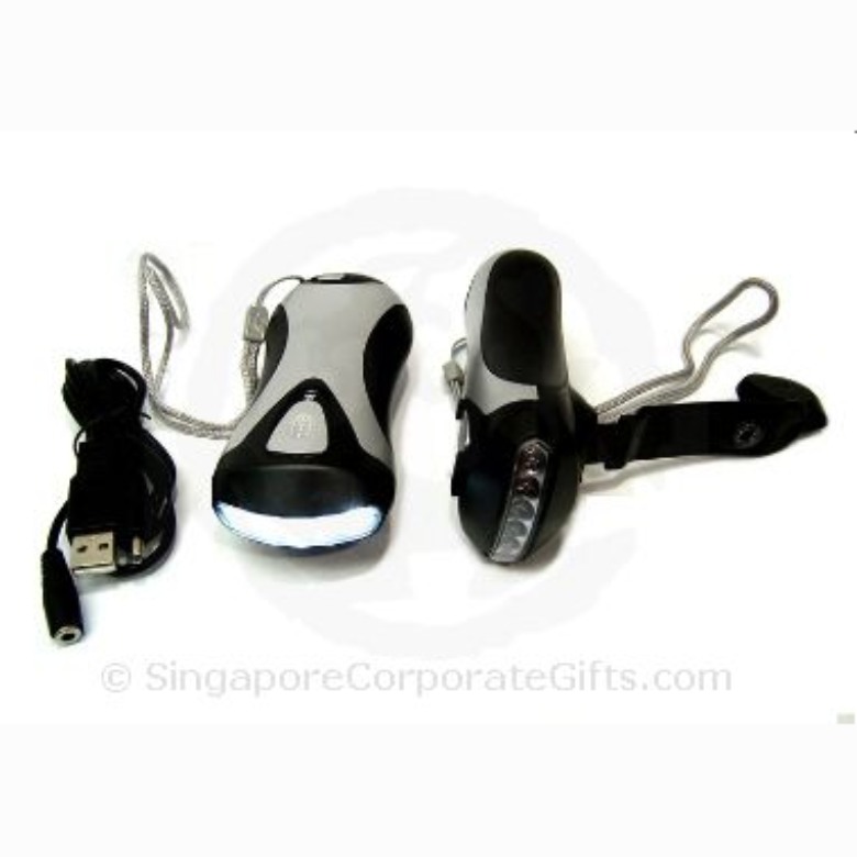 Dynamo torch with siren Dynamo torch with siren