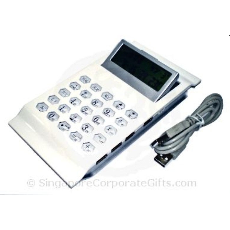 4 in 1 USB Hub 2.0 With Clock and Calculator