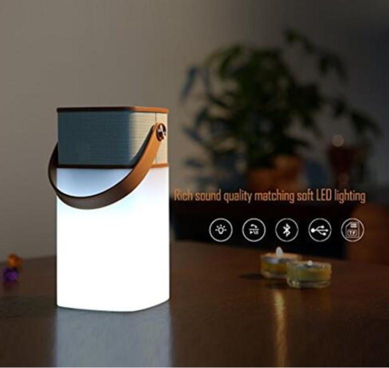 Water Resistant Bluetooth Speaker with LED Lamp Water Resistant Bluetooth Speaker with LED Lamp