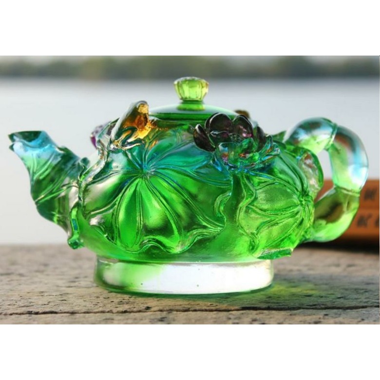 Liuli Teapot - Frog and Lily Pad