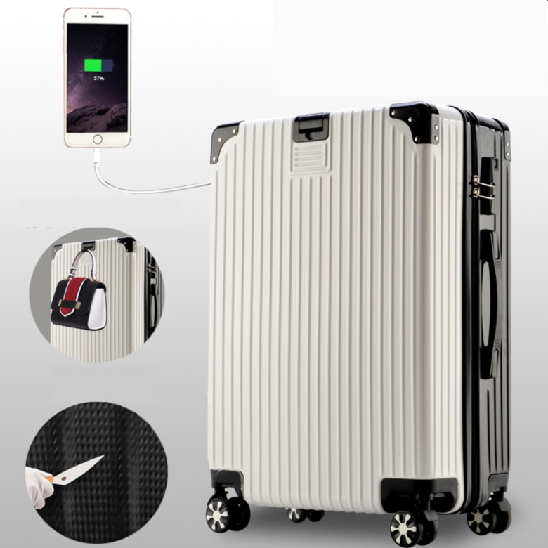Lightweight 8 wheel Luggage with USB Charging Port Lightweight 8 wheel Luggage with USB Charging Port