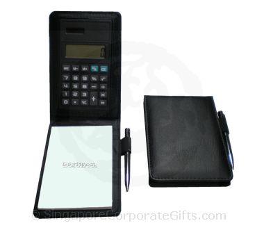 PU Cover Sticky Pad with calculator & ballpen