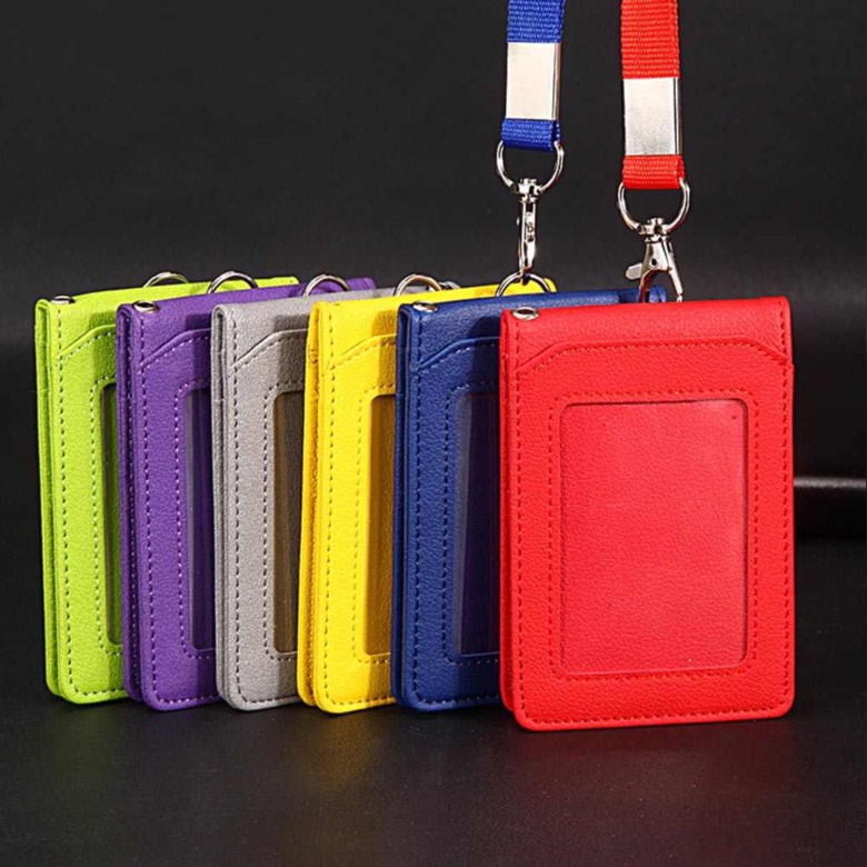 PU Leather Multi-Pass Holder with button