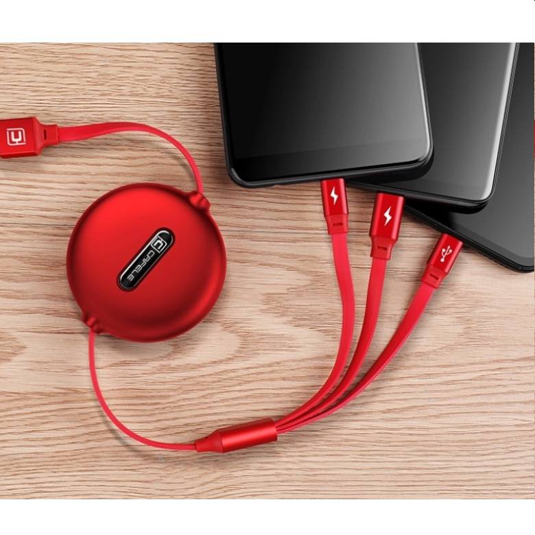 Quick Charging Retractable Phone Cables with Data Transfer Quick Charging Retractable Phone Cables with Data Transfer