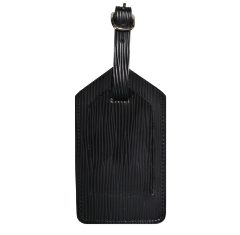 Stripe Genuine Leather Luggage Tag