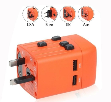 Sliding Universal Electric Plug with 2 USB Hub
