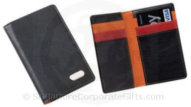 Black/Orange PU Multi-Card Organizer 4