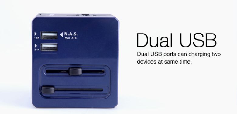 Wifi Universal Travel Adaptor with 2 USB