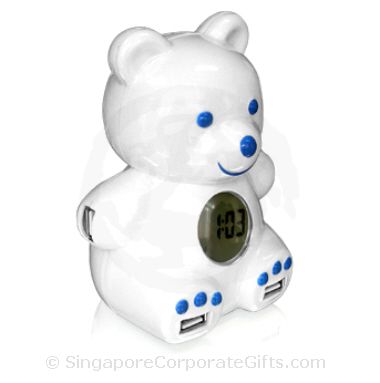 Bear USB Hub with Clock