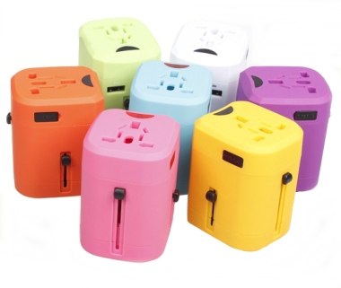 Travel Adaptor with 2 USB Hub [JY-163]